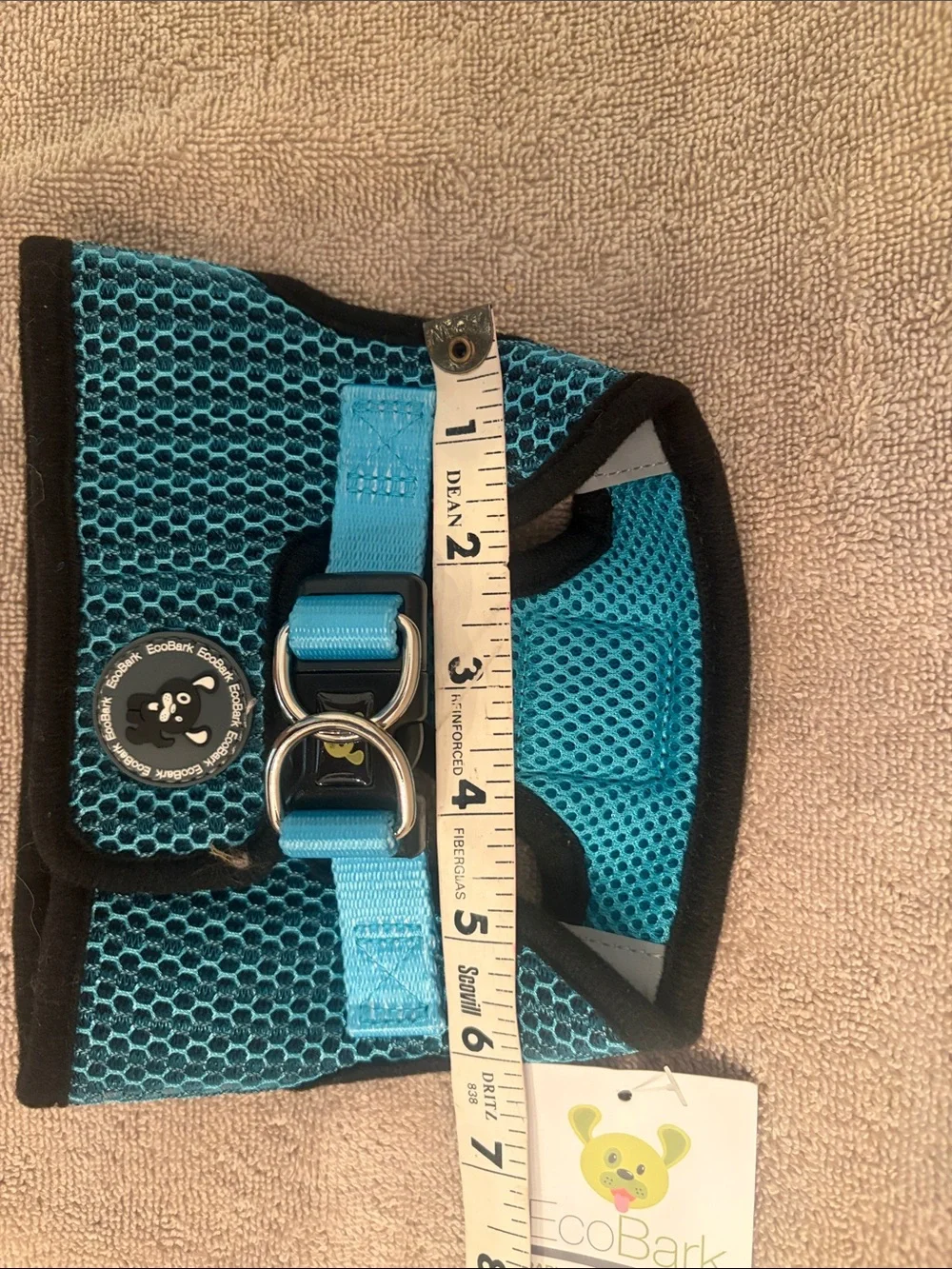 Bark Teal Mesh Small Pet Harness with D-Ring